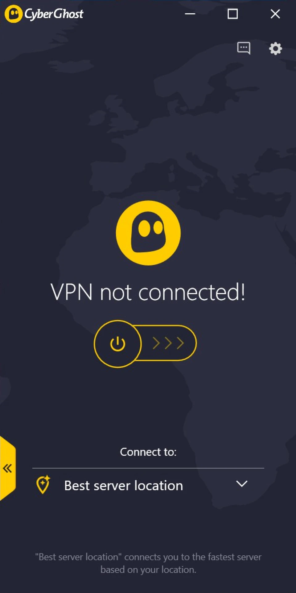 screenshot of CyberGhost VPN